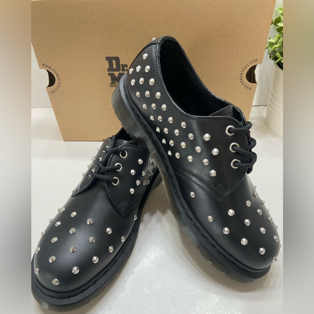 NEW Dr. Martens 1461 Stud Unisex Leather Oxford Derby Shoes M9/W10,M10/W11 $160 - Picture 9 of 10